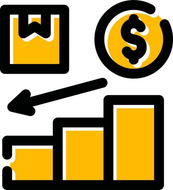 iş finans büyüme simgesi doldurulmuş ana hatlar biçiminde