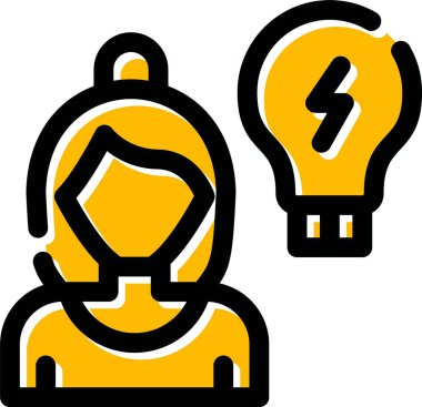 yaratıcı fikir ampul simgesi - taslak biçimi