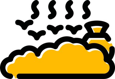 Bulut simgesi vektör illüstrasyonu