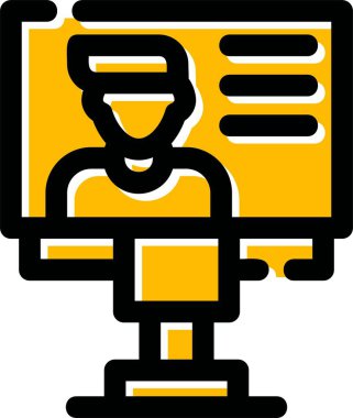 iş yönetimi simgesi, vektör illüstrasyonu