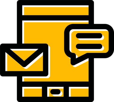 e- posta ileti simgesi ana hat biçiminde