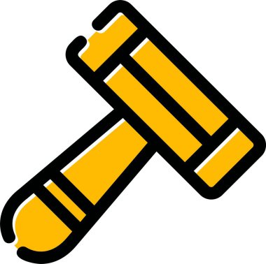 İnşaat fırçası ikonu. taslak yapı fırça vektör rengi düz izole