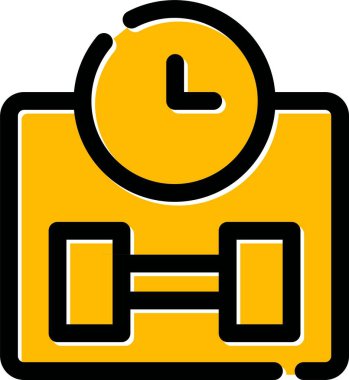 vektör saat simgesi, basit simge