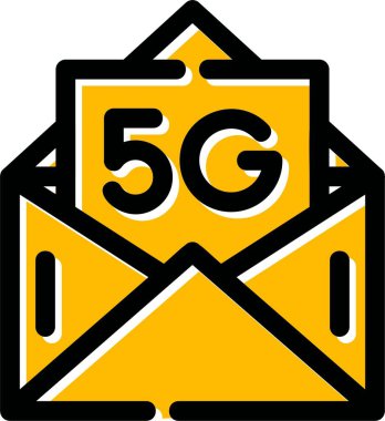 5 g simge vektör illüstrasyonu