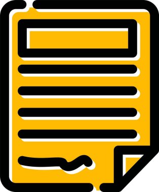 Belge. Web simgesi basit tasarım