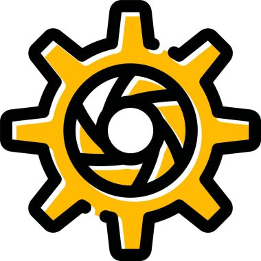 ayar ayarları simgesi doldurulmuş - taslak biçimi