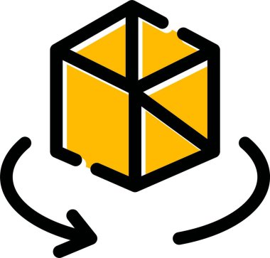 kutu paketi lojistik simgesi doldurulmuş ana hatlar biçimi