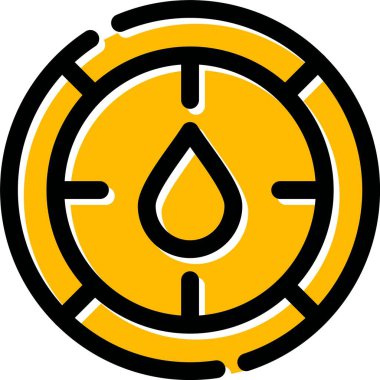 Doldurulmuş yağ damlası simgesi bırak - taslak biçimi