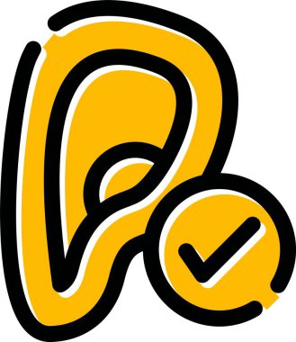 kulak simgesi vektör illüstrasyonu