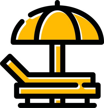 Şemsiye. Web simgesi basit illüstrasyon