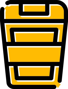 kutu teslim yiyecek simgesi - taslak biçimi