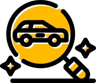 Araba sigortası ikonu - taslak biçimi