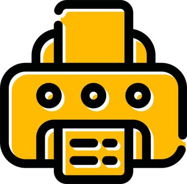 robot. Web simgesi basit illüstrasyon