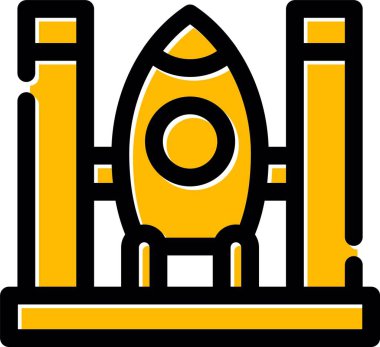 Roket roket simgesi - taslak biçimi