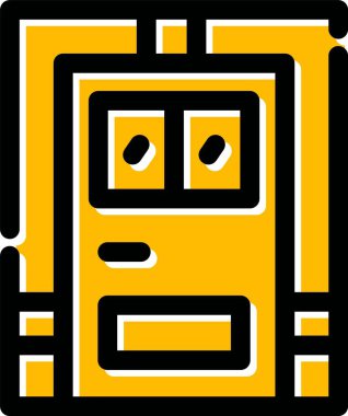 Bir robot simgesinin vektör illüstrasyonu