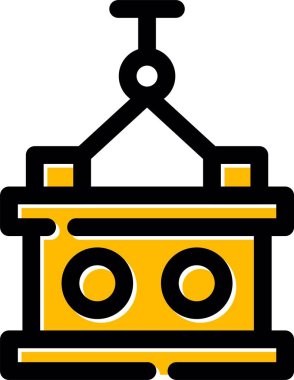 Vinç inşaat simgesi oluşturma - taslak biçimi