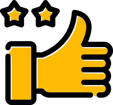 Yıldızla el, vektör tasarımının çizimi