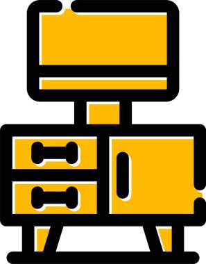 Tv Tablosu, Basit Vektör İllüstrasyon Simgesi