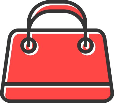 Çanta. Web simgesi basit illüstrasyon