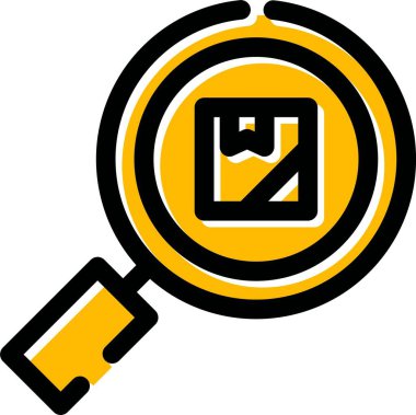 Arama konumu simgesi renk ana hatları vektörü