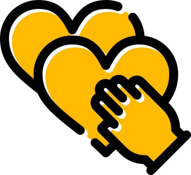 Kalp bağışı hayır kurumunun ana hatlarıyla simgesi