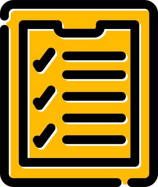 Kontrol listesi. Web simgesi basit illüstrasyon