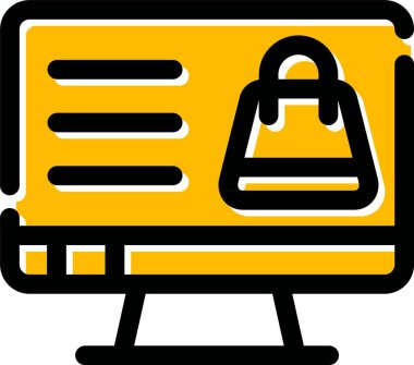 Alışveriş arabası. Basit resimleme