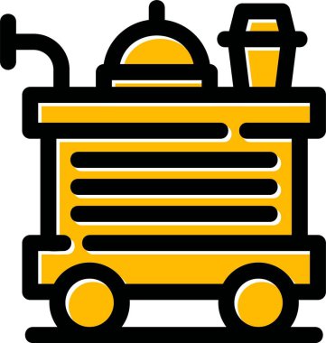 otomobil servisi simgesi ana hat biçiminde