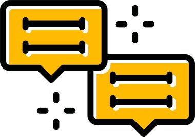 ileti sohbet simgesi renk ana hatları vektörü