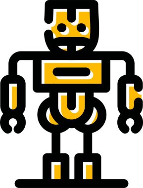 robot. Web simgesi basit illüstrasyon
