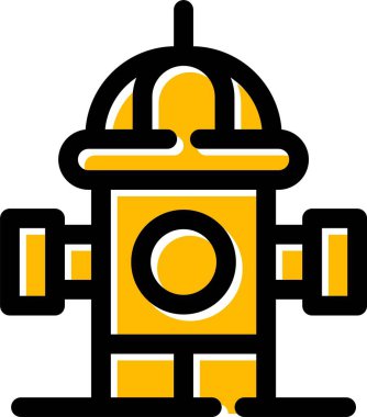 robot. Web simgesi basit illüstrasyon