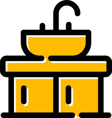 Mutfak pişirme ev simgesi - taslak biçimi