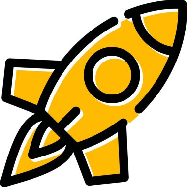 roket ikonu vektör illüstrasyonu