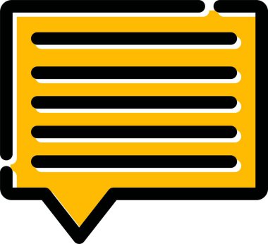 Sohbet ileti simgesi, vektör illüstrasyonu