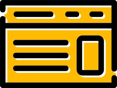 Tarayıcı veri belgesi simgesi - taslak biçimi