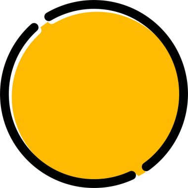 yuvarlak çerçeve simgesi, vektör çizimi