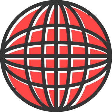 Moda Biçimli Küresel Simge İzole Arkaplan