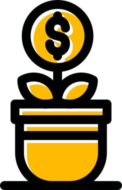 Para için. Web simgesi basit illüstrasyon