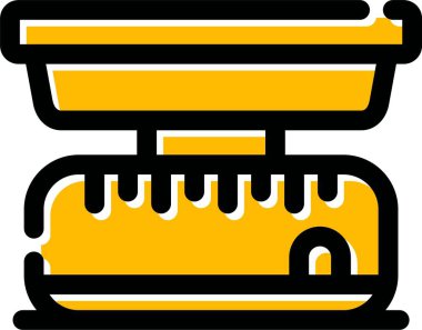 Ekmek fırını yemek simgesi doldurulmuş ana hatlarıyla