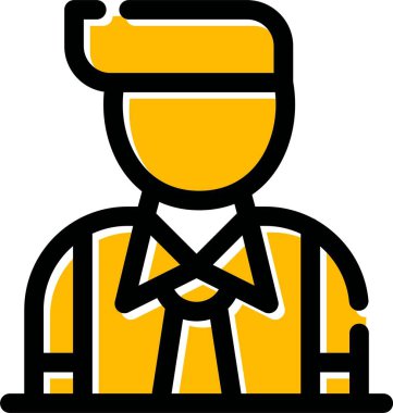 işadamı avatar kutsal kişilerin resmi, vektör çizim