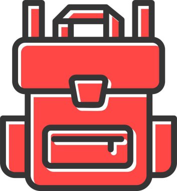 çanta çanta çanta ikonu doldurulmuş - taslak biçimi