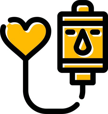 Kan bağışı simgesi, vektör illüstrasyonu beyaz arkaplanda izole edildi