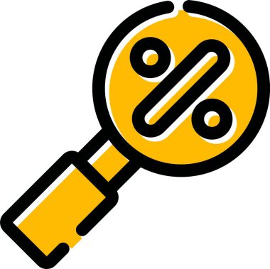 Büyütme cam simgesi vektör illüstrasyonu