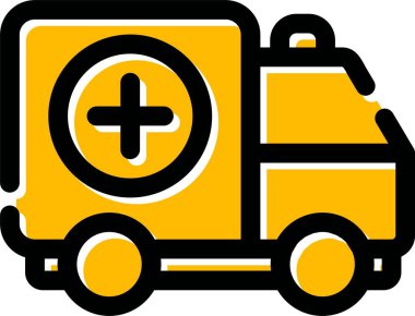 ambulans simgesi vektör illüstrasyonu