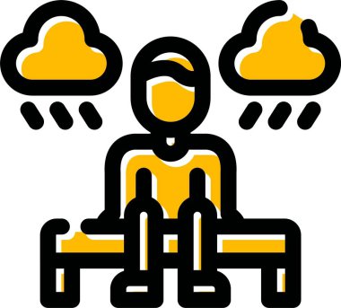 bulut ağ simgesi, vektör illüstrasyonunun düz tasarımı