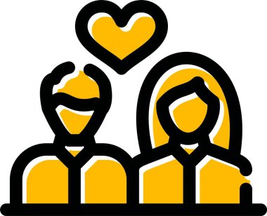 çift simge vektör illüstrasyonu