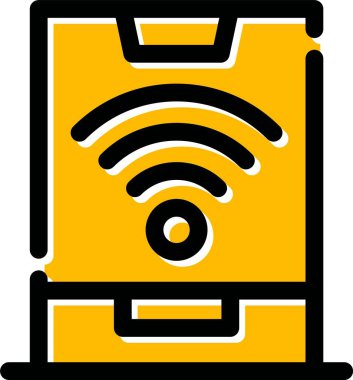 Kablosuz. Web simgesi basit illüstrasyon