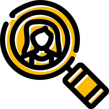 Arama simgesinin ana hatlarıyla büyüteç