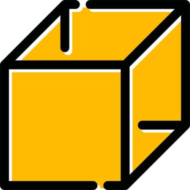 Taslak biçiminde kutu teslim lojistik simgesi