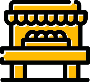 pastane simgesi, vektör illüstrasyonu